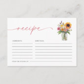フレッシュオフザマーケットブライダルシャワーレシピ エンクロージャーカード (正面)