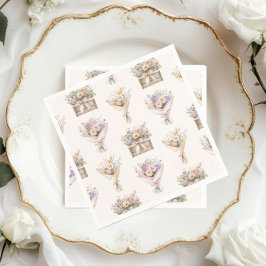 フレッシュオフザマーケットブーケブライダルシャワー スタンダードカクテルナプキン