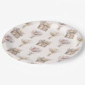 フレッシュオフザマーケットブーケブライダルシャワー ペーパープレート (アングル)