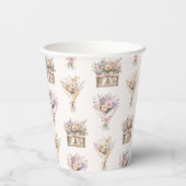 フレッシュオフザマーケットブーケブライダルシャワー 紙コップ (裏面)