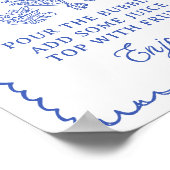 フレッシュオフザマーケットミモザバーブライダルシャワー標識 ポスター (角)