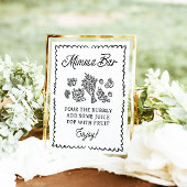 フレッシュオフザマーケットミモザバーブライダルシャワー標識 ポスター