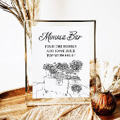 フレッシュオフザマーケットミモザバーブライダルシャワー標識 ポスター