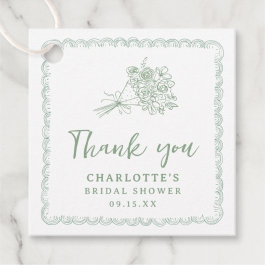 『フレッシュオフザマーケット ファーマーズ ブライダルシャワー』 フェイバータグ (正面)