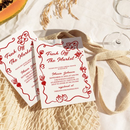 フレッシュオフザマーケット ブライダルシャワー 招待状