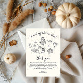 フレッシュオフザマーケット 手描きのブライダルシャワー サンキューカード