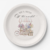 フレッシュオフザマーケットBohoフラワーカートブライダル ペーパープレート (正面)