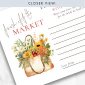 フレッシュオフマーケットウェルウィッシュブライドブライダルシャワー エンクロージャーカード