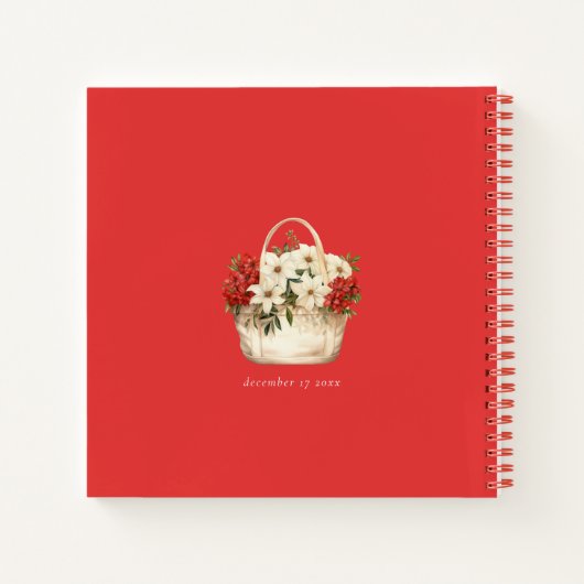 フレッシュオフマーケットギンガムブライダルシャワーゲストブック ノートブック (裏面)