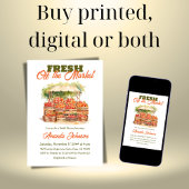 フレッシュオフマーケットピーチハーベスト秋ブライダルシャワー 招待状