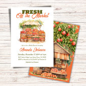 フレッシュオフマーケットピーチハーベスト秋ブライダルシャワー 招待状