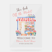 フレッシュオフマーケットフローラブライダルシャワー歓迎 アクリルサイン (正面)