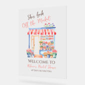 フレッシュオフマーケットフローラブライダルシャワー歓迎 アクリルサイン (傾斜)