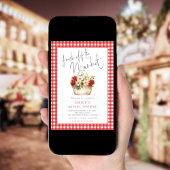 フレッシュオフマーケットレッドギンガムフェスティバルブライダルシャワー 招待状