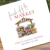 フレッシュオフマーケット水カラー花模様ブライダルシャワー スパークリングワインラベル