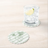 フレッシュオフ市場のセージ緑のお洒落花束 ペーパーコースター (インサイチュ)