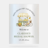 フレッシュオフ市場の夏の柑橘系ブライダルシャワー アクリルサイン (正面)