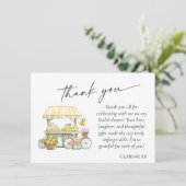 フレッシュオフ市場の夏の柑橘系ブライダルシャワー サンキューカード (スタンド正面)