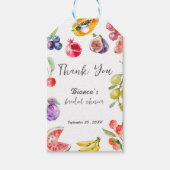 フレッシュオフ市場の果物ブライダルシャワー歓迎 ギフトタグ (正面)