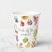 フレッシュオフ市場の果物ブライダルシャワー歓迎 紙コップ (裏面)