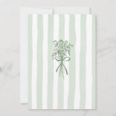 フレッシュオフ市場ハンドドロッドセージブライダルシャワー 招待状 (裏面)