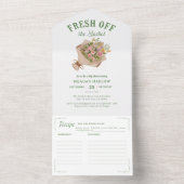フレッシュオフ市場ファーマーズマーケットブライダルシャワー オールインワン招待状 (内側)
