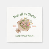 フレッシュオフ市場ファーマーズマーケットブライダルシャワー スタンダードカクテルナプキン (正面)