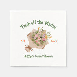 フレッシュオフ市場ファーマーズマーケットブライダルシャワー スタンダードカクテルナプキン