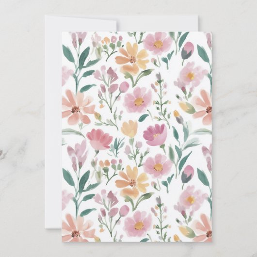 フレッシュオフ市場フラワーマーケットブライダルシャワー 招待状 (裏面)