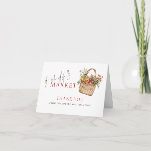 フレッシュオフ市場ブライダルシャワーありがとう サンキューカード (正面)