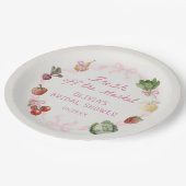 フレッシュオフ市場ブライダルシャワー紙プレート ペーパープレート (アングル)