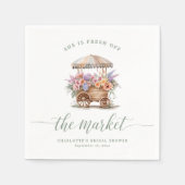 フレッシュオフ・ザ・マーケットフローラブライダルシャワー スタンダードカクテルナプキン (正面)