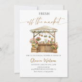 フレッシュオフ・ザ・マーケットブライダルシャワーパーティー 招待状 (正面)