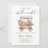 フレッシュオフ・ザ・マーケットブライダルシャワーパーティー 招待状 (正面)