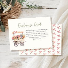 フレッシュオフ・ザ・マーケットブライダルシャワー エンクロージャーカード