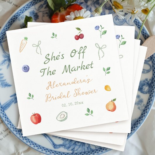 フレッシュオフ・ザ・マーケットブライダルシャワー スタンダードカクテルナプキン