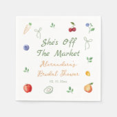 フレッシュオフ・ザ・マーケットブライダルシャワー スタンダードカクテルナプキン (正面)