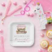 フレッシュオフ・ザ・マーケットブライダルシャワー ペーパープレート (パーティー)