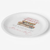 フレッシュオフ・ザ・マーケットブライダルシャワー ペーパープレート (アングル)