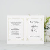 フレッシュオリーブグリーンアールデコフォーマル結婚式 プログラム (スタンド正面)