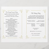 フレッシュオリーブグリーンアールデコフォーマル結婚式 プログラム (裏面)