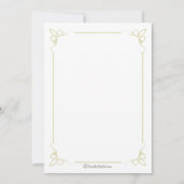 フレッシュオリーブグリーンアールデコ結婚式招待状 招待状 (裏面)