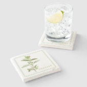 フレッシュオレガノマーブルストーンコースター ストーンコースター (横)