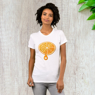 フレッシュオレンジの女性のTシャツ Tシャツ
