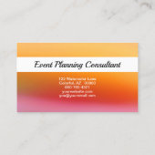 フレッシュオレンジカスタムイベントプランナー写真QRコード 名刺 (裏面)