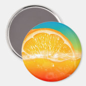 フレッシュオレンジジュース冷蔵庫用マグネット マグネット (正面/裏面)