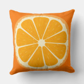 フレッシュオレンジフルーツジューシーなレモンジュースイラストレーション クッション (裏面)