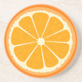 フレッシュオレンジフルーツジューシーなレモンジュースイラストレーション コースター (正面)