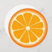 フレッシュオレンジフルーツジューシーなレモンジュースイラストレーション シーズンカード (正面/裏面)