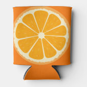 フレッシュオレンジフルーツジューシーなレモンジュースイラストレーション 缶クーラー (正面)